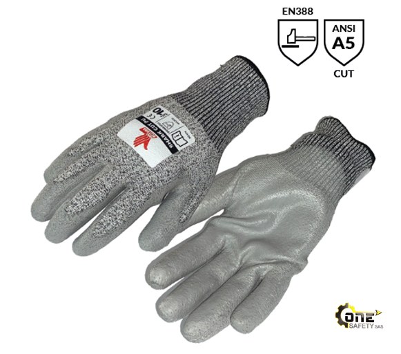 GUANTE ANTICORTE POLIURETANO NIVEL 5 SHARK CUT BG199