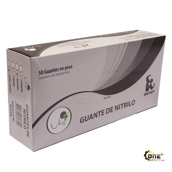 GUANTE NITRILO HD NEGRO CAJA X 50 UNIDADES